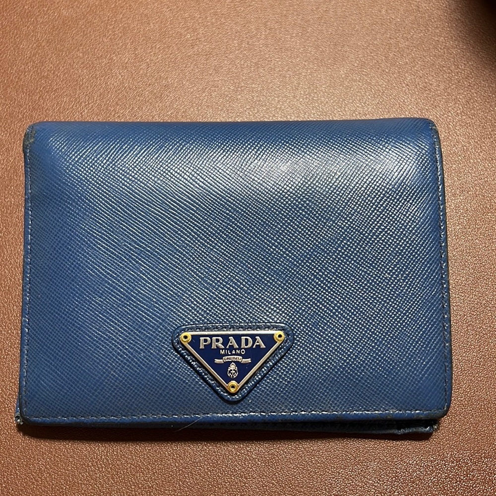 Blue Prada Wallet